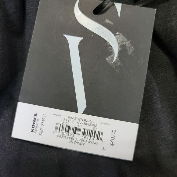 New Simply Vera Black Floral Top Size Small - Picture 6 of 7